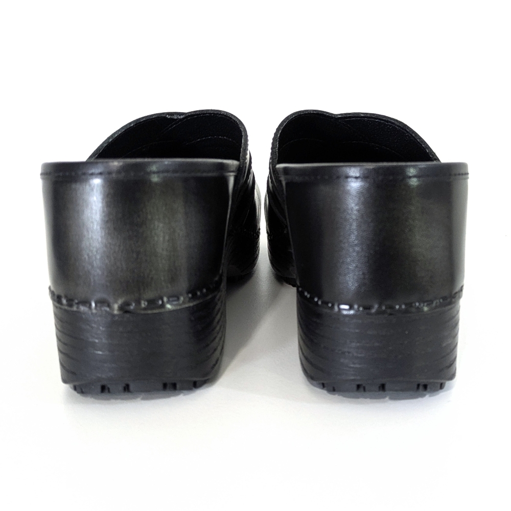 Abeo Pewter Clogs - Size 6.5 Womens - Nursing Shoes - Black & Silver Metallic - Picture 5 of 8